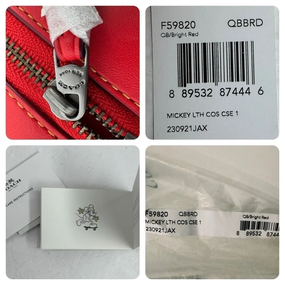 Coach Red Motorcycle Cosmetic Bag